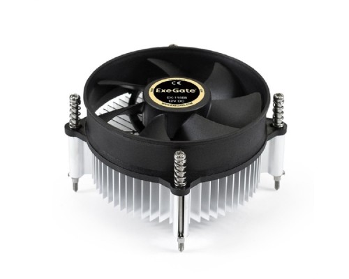 [Вентиляторы] Exegate EX286141RUS Кулер ExeGate EK-11508.PWM (Al, LGA1150/1151/1155/1156/1200, TDP 75W, Fan 90mm, PWM, 1200-2600RPM, Hydro bearing, 4pin, 11-24db, 285г, с термопастой, на винтах, Retail color box)