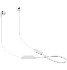 Гарнитура вкладыши JBL T215BTC белый беспроводные bluetooth шейный обод (JBLT215BTWHT)