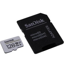 Micro SecureDigital 128Gb SanDisk with Adapter - for Dashcams & home monitoring [SDSQQNR-128G-GN6IA]