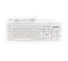 Клавиатура Gembird KB-8354U,{USB, бежевый/белый, 104 клавиши, кабель 1,45м}