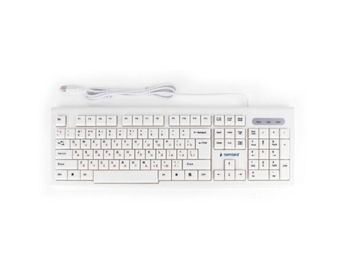 [Клавиатура] Клавиатура Gembird KB-8354U,{USB, бежевый/белый, 104 клавиши, кабель 1,45м}