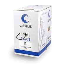 Cabeus UTP-4P-Cat.5e-SOLID-LSZH-BK Кабель витая пара UTP (U/UTP), категория 5e, 4 пары (24 AWG), одножильный, черный, LSZH, нг(А)-HF, (305 м), системная гарантия 25 лет.