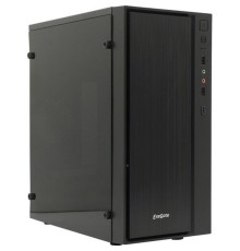 Exegate EX283752RUS Корпус Minitower ExeGate mEVO-9301-RGB-600W-12 (mATX, БП 600NPX с вент. 12см, с окном, 2*USB+1*USB3.0, HD аудио, черный с RGB подсветкой)
