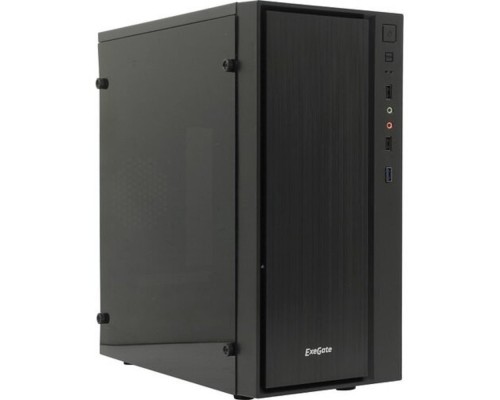 [Корпуса] Exegate EX283752RUS Корпус Minitower ExeGate mEVO-9301-RGB-600W-12 (mATX, БП 600NPX с вент. 12см, с окном, 2*USB+1*USB3.0, HD аудио, черный с RGB подсветкой)