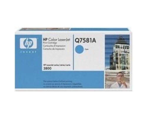 [Расходные материалы] HP Q7581A Картридж ,Cyan{Color LaserJet P2014/3800, Cyan, (6000стр.)}