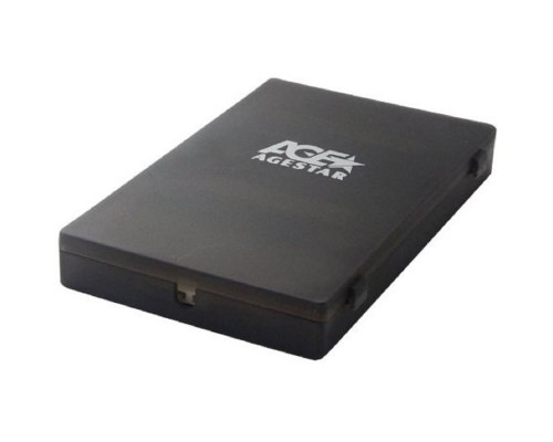 [Контейнер для HDD] AgeStar SUBCP1 (BLACK) Корпус Black / Пластик / USB 2.0 / SATA Внешний бокс HDD/SSD 2.5 