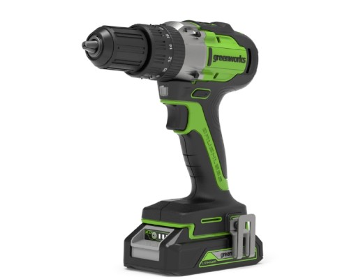 [Дрели, Шуруповерты, Гайковерты] Greenworks GD24DD60 Дрель-шуруповерт ударная аккумуляторная, 24V, бесщеточная, без АКБ и ЗУ [3704107]