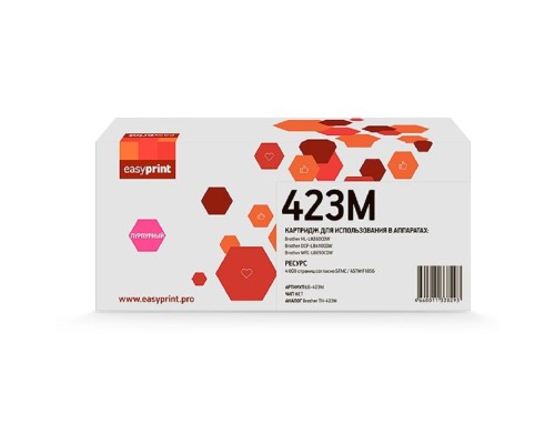 [Расходные материалы] Easyprint TN-423M Тонер-картридж для Brother HL-L8260CDW/DCP-L8410CDW/MFC-L8690CDW (4000 стр.) пурпурный