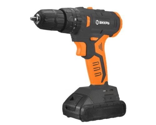 [Дрель, Шуруповерт] Вихрь Дрель-шуруповерт аккумуляторная ДА-18Л-2КУ/Б (2,0 А/ч) (бесщеточный двигатель) [72/14/23]