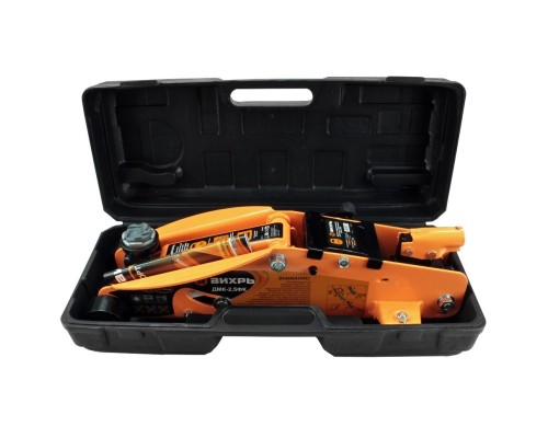 [Домкраты] Вихрь Домкрат гидравлический подкатной ДМК-2,5ФК (2,5 т, 140-390 мм, с фиксатором, в кейсе) [73/5/4/4]