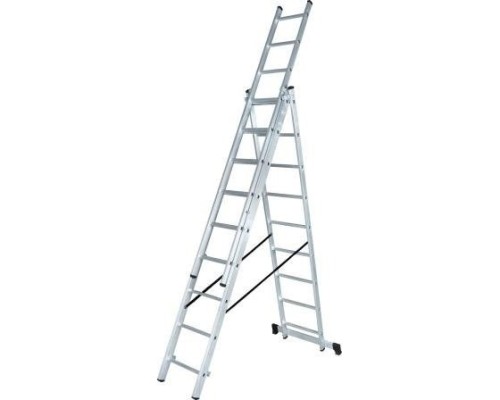 [Лестницы, стремянки] Вихрь Лестница алюминиевая трёхсекционная ЛА 3х8 [73/5/1/21]
