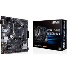 ASUS PRIME B450M-K II (Socket AM4, mATX, 2xDDR4(64GB), VGA/DVI-D/HDMI 2.0, 1xPCIe 3.0x16/2xPCIe 2.0, 1xLAN, 6xSATA 6Gb/s, 1xM.2, 4xUSB 3.2, 2xUSB 2.0, 1xPS/2)