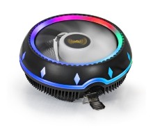 Exegate EX286156RUS Кулер ExeGate Dark Magic EE126M-PWM.RGB (Al black coating, LGA775/1150/1151/1155/1156/1200/1700/AM2/AM2+/AM3/AM3+/AM4/FM1/FM2/754/939/940,TDP100W,Fan120mm,PWM, 900-2000RPM, Hydro b