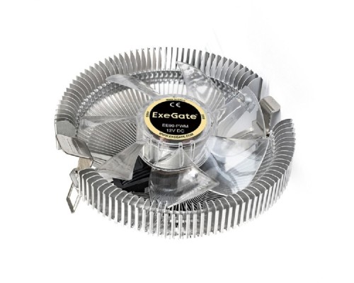 [Вентиляторы] Exegate EX286150RUS Кулер ExeGate EE90-PWM (Al, LGA	775/1150/1151/1155/1156/1200/1700/A­M2/AM2+/AM3/AM3+/AM4/FM1/FM2/754/, TDP 75W, Fan 90mm, PWM, 800-2400RPM, Hydro bearing, 4pin, 11-24db, 215г, с те