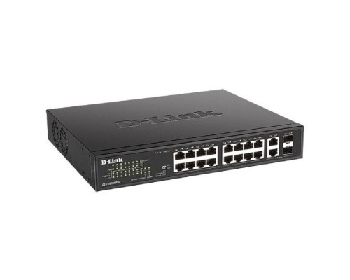 [Сетевое оборудование] D-Link DES-1018MPV2/A1A Неуправляемый коммутатор с 16 портами 10/100Base-TX и 2 комбо-портами 100/1000Base-T/SFP (16 портов PoE 802.3af/at, PoE-бюджет 247 Вт, дальность до 250 м)