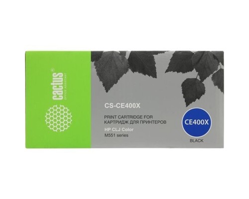 [расходные материалы] Картридж лазерный Cactus CS-CE400X черный (11000стр.) для HP LJ M551