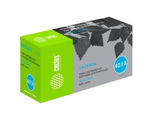 [расходные материалы] Картридж лазерный Cactus CS-CE401A голубой (6000стр.) для HP CLJ M551