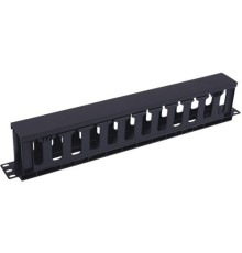 5bites Панель-органайзер кабеля CM-106B для сетевых шкафов ГРЕБЕНКА / КРЫШКА / 1U / 19