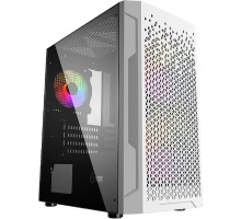 Powercase CMIMZW-L3 Корпус Mistral Micro Z3W Mesh LED, Tempered Glass, 2x 140mm + 1х 120mm 5-color fan, белый, mATX  (CMIMZW-L3)