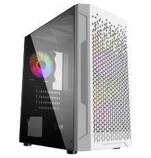 Powercase CMIMZW-L3 Корпус Mistral Micro Z3W Mesh LED, Tempered Glass, 2x 140mm + 1х 120mm 5-color fan, белый, mATX  (CMIMZW-L3)