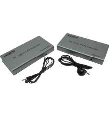 ORIENT VE051, HDMI KVM extender, HDMI+USB+Audio удлинитель до 120 м по витой паре Cat5e/6, HDMI 1.4, 4K@30Hz/1080p@60Hz, HDCP, передача ИК сигнала управления, пит. от вн.БП 5В/1А, метал.корп.(31068) 