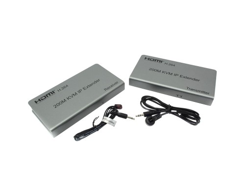 [переходник] ORIENT VE052, HDMI KVM IP extender, HDMI+USB удлинитель до 200 м по витой паре Cat5e/6, HDMI 1.3, 1080p@60Hz, HDCP, (исп.TCP/IP про-л, код-а H.264, битрейт 8Mbps) пит. от вн. БП 5В/2А, (31069) 