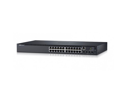 [DELL Опции к серверам] 210-AEVX-014 Коммутатор Dell Networking N1524,24x 1GbE + 4x10GbE SFP+,fixed ports, Stacking, PS
