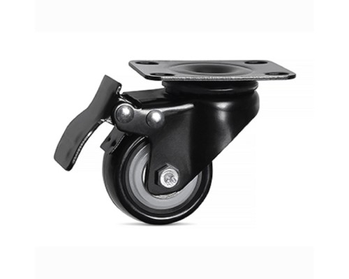 [Cabeus аксессуары к монтажным шкафам] Cabeus JF02 Роликовая опора c тормозом для напольных шкафов серии SH-05C-, ND-05C- (1шт.)