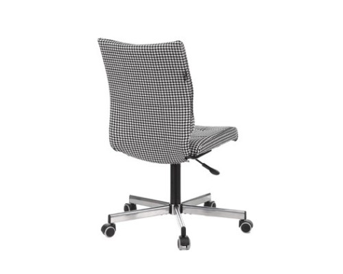 [Офисное кресло или стул] Кресло Бюрократ CH-330M черный/белый Morris гусин.лапка крестовина металл [1466502]