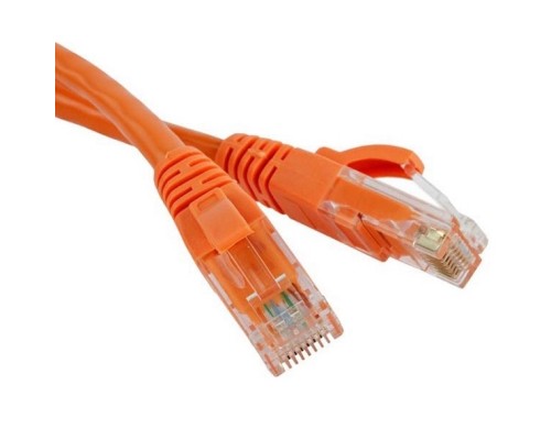 [Аксессуар] Патч-корд TWT UTP кат.5e, с заливными колпачками, 0.3 м, оранжевый