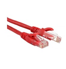 Патч-корд TWT UTP кат.5e, с заливными колпачками, 3.0 м, красный