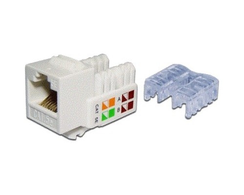 [Монтажное оборудование] Модуль Lanmaster TWT-OK45UTP/5E-WH информ. KeystoneRJ45 кат.5E UTP бел. (упак.:1шт)