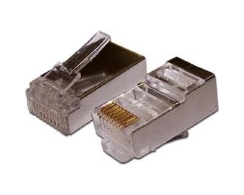 [Аксессуар] Коннектор RJ45 STP 8P8C, универсальный, для толстого кабеля, cat.6, 100 шт.