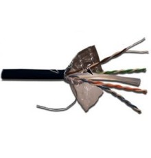 Кабель информационный Lanmaster LAN-6EFTP-WP-OUT кат.6 F/UTP общий экран 4X2X24AWG PVC внешний 305м черный