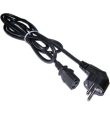 Шнур питания C13-Schuko угловая, 3х0.75, 220В, 10А, черный, 2 метра