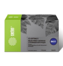 Картридж струйный Cactus CS-EPT8651 черный (8000стр.) для Epson WF5190/5690