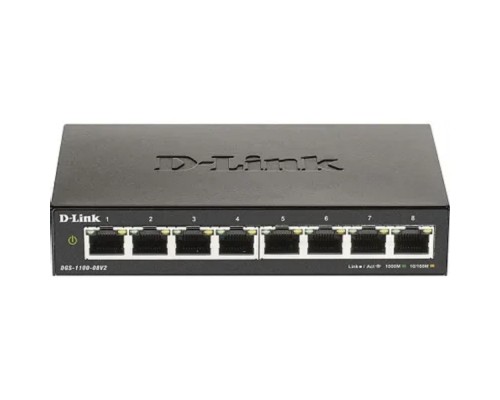 [Сетевое оборудование] D-Link DGS-1100-08V2/A1A Настраиваемый L2 коммутатор с 8 портами 10/100/1000Base-T