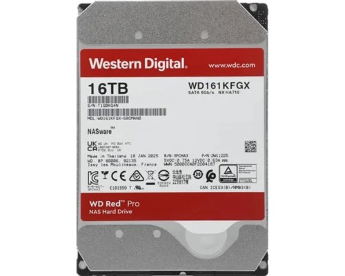 [Жесткий диск] 16TB WD Red Pro (WD161KFGX) {Serial ATA III, 7200- rpm,512Mb, 3.5