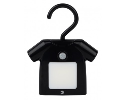 [светильники] ЭРА Б0049346 Ночник - светильник светодиодный NLED-486-1W-MS-BK на батарейках с датчиком движения черный