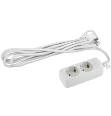 ЭРА Б0038573 Удлинитель электрический UX-2e-3m с заземлением 2 розетки 3м ПВС 3x0,75мм2 10А