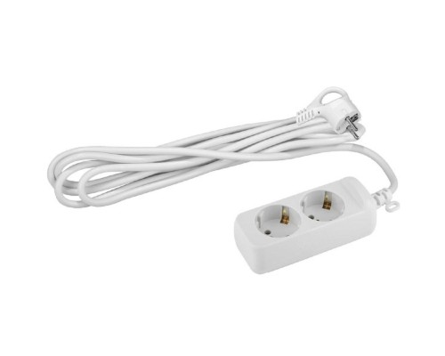 [ЭРА Удлинители бытовые, Сетевые фильтры] ЭРА Б0038573 Удлинитель электрический UX-2e-3m с заземлением 2 розетки 3м ПВС 3x0,75мм2 10А