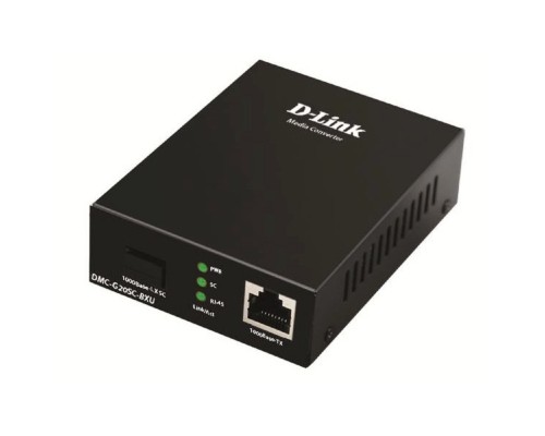 [Сетевое оборудование] D-Link DMC-G20SC-BXU/A1A WDM медиаконвертер с 1 портом 100/1000Base-T и 1 портом 1000Base-LX с разъемом SC (Tx: 1310 мкм; Rx: 1550 мкм) для одномодового оптического кабеля (до 20 км)