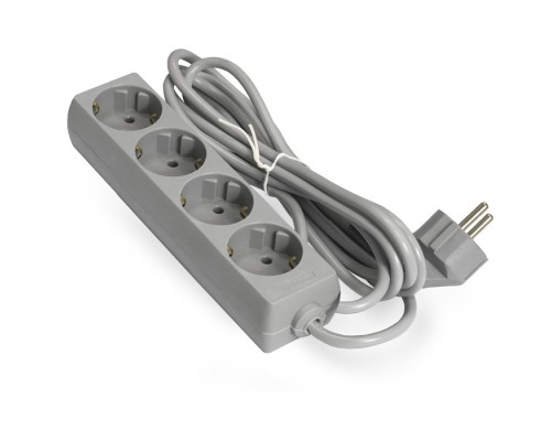 [Сетевой фильтр] Exegate EX285814RUS Удлинитель ExeGate ECE-4-3G (4 евророзетки с заземлением, 3м, серый)