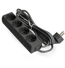 Exegate EX285816RUS Удлинитель ExeGate ECE-4-5B (4 евророзетки с заземлением, 5м, черный)