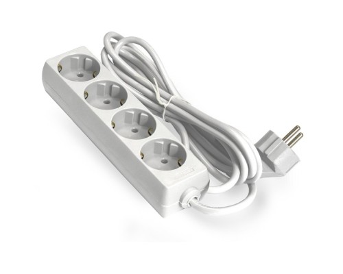 [Сетевой фильтр] Exegate EX285818RUS Удлинитель ExeGate ECE-4-5W (4 евророзетки с заземлением, 5м, белый)