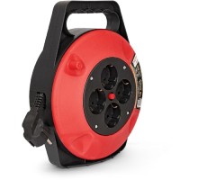 Exegate EX286337RUS Удлинитель на катушке ExeGate Master ECS-1-1.5B (4 евророзетки с заземлением, 10м, защита от детей, защита от перегрузки, 3х1,5мм2, 15А/3.3кВт)