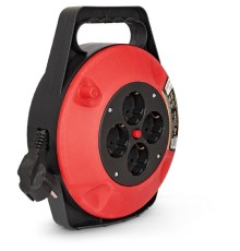 Exegate EX286337RUS Удлинитель на катушке ExeGate Master ECS-1-1.5B (4 евророзетки с заземлением, 10м, защита от детей, защита от перегрузки, 3х1,5мм2, 15А/3.3кВт)