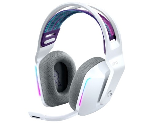 [Наушники] Гарнитура игровая беспроводная Logitech G733 Lightspeed RGB White (981-000883)