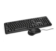 Exegate EX286204RUS Комплект ExeGate Professional Standard Combo MK120 (клавиатура влагозащищенная 104кл.+ мышь оптическая 1000dpi,3 кнопки и колесо прокрутки; USB,длина кабелей 1,5м,черный,ColorBox) 