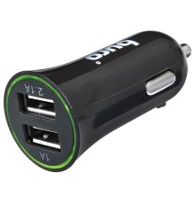 Buro XCJ-041-2.1A Автомобильное зар./устр. 2.1A+1A универсальное черный